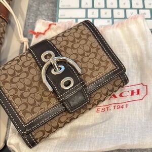 Coach Brown Monogram Wallet